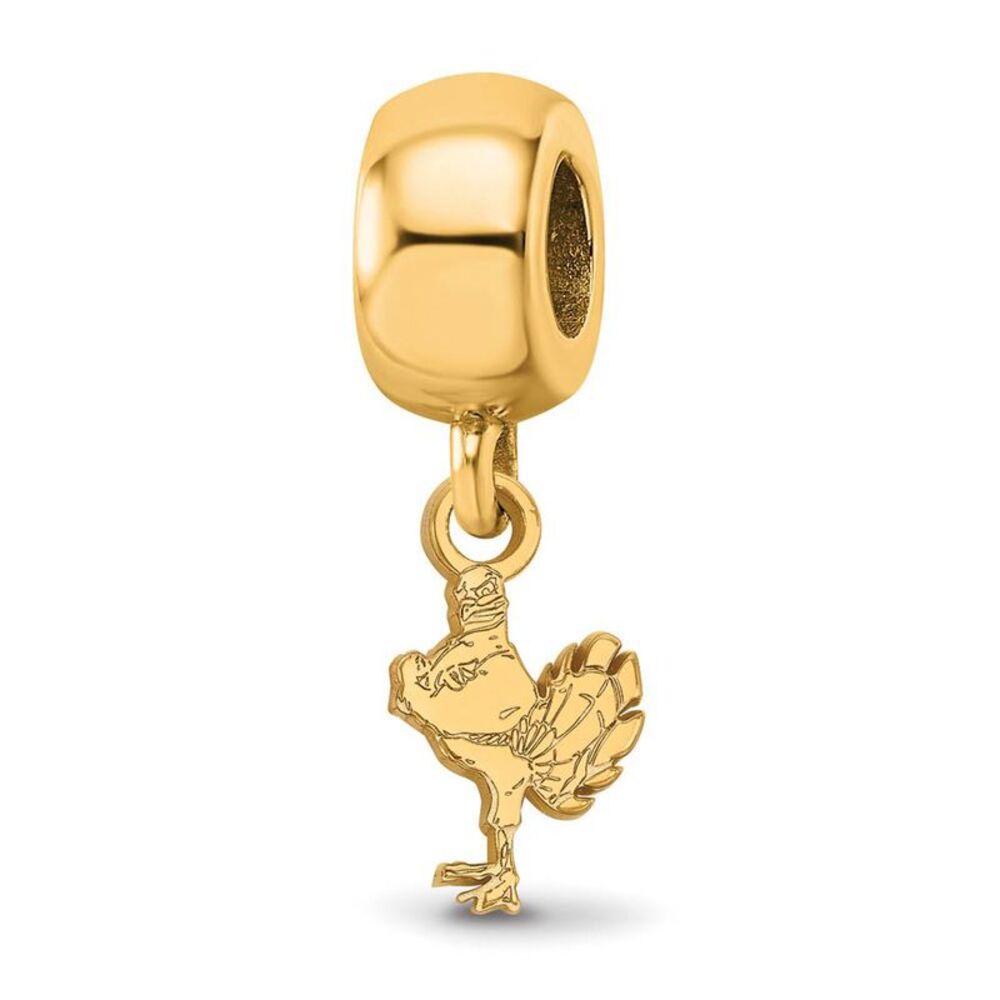 14k Gold Plated Silver Virginia Tech XS Dangle Bead Charm